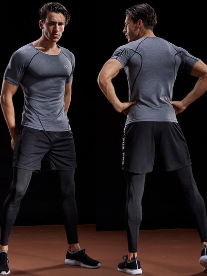 Men's Compression Baselayer Athletic Performance T-Shirts