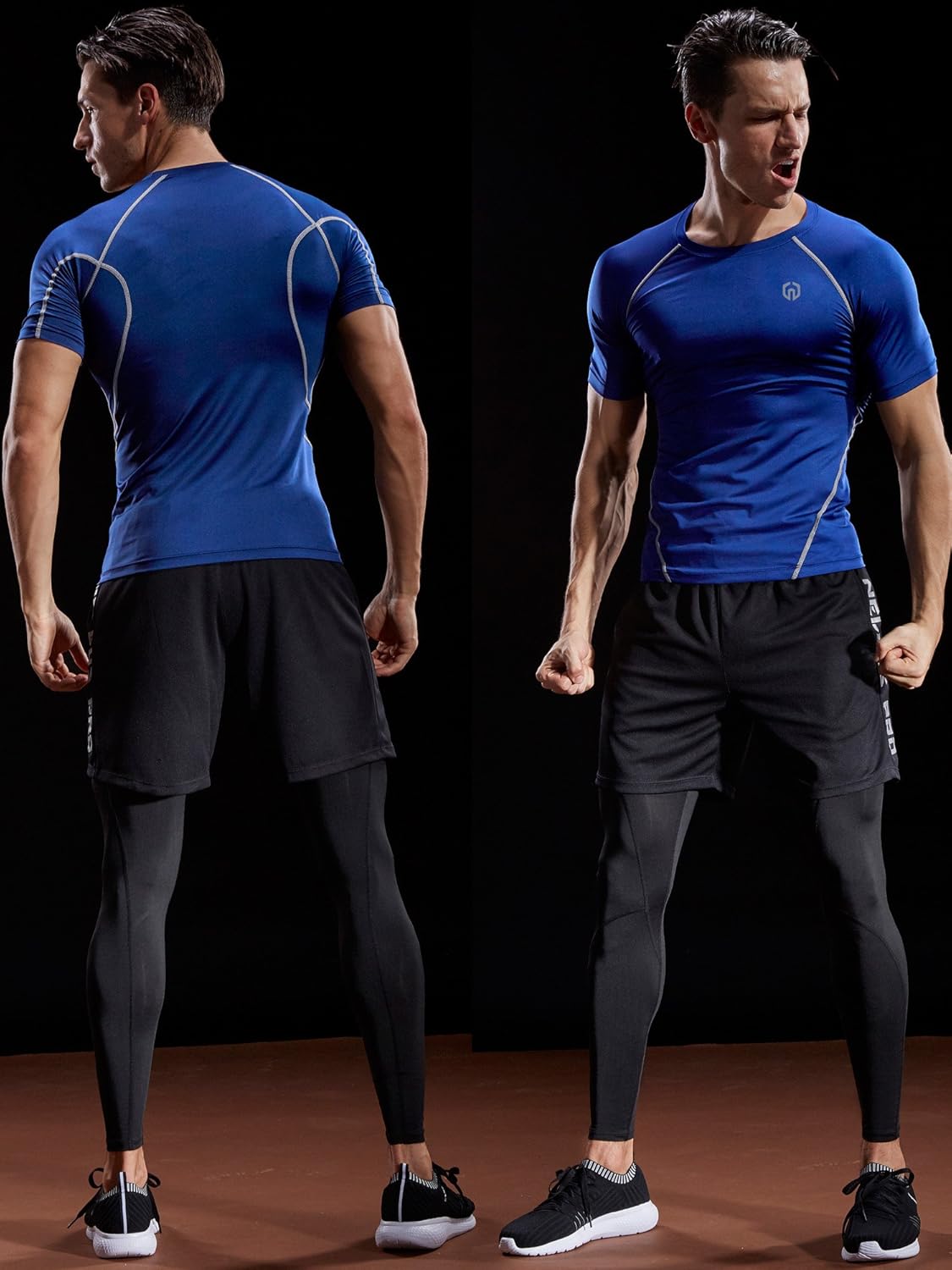 Men's Compression Baselayer Athletic Performance T-Shirts