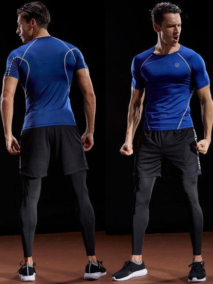 Men's Compression Baselayer Athletic Performance T-Shirts