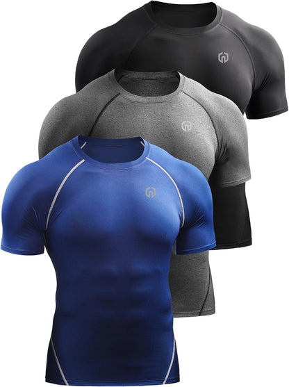 Men's Compression Baselayer Athletic Performance T-Shirts