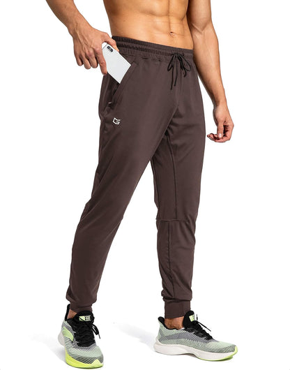 Men's Athletic Sweatpants with Zipper Pockets for Training, Soccer, Running, and Workouts