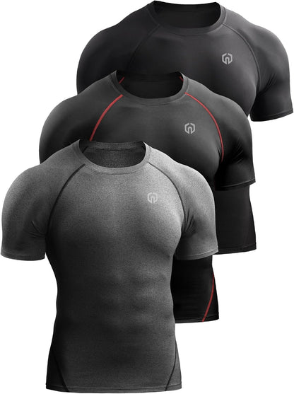 Men's Compression Baselayer Athletic Performance T-Shirts