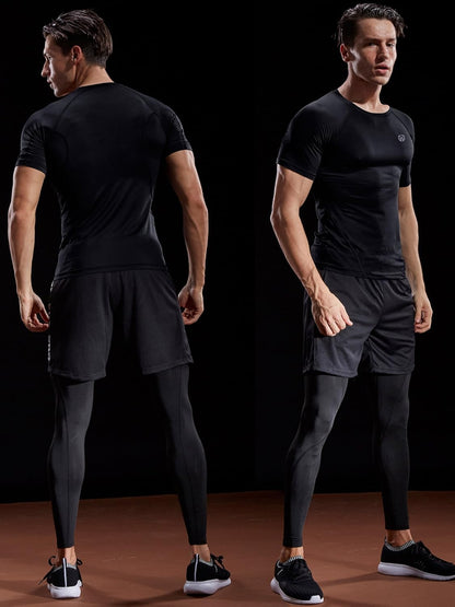 Men's Compression Baselayer Athletic Performance T-Shirts