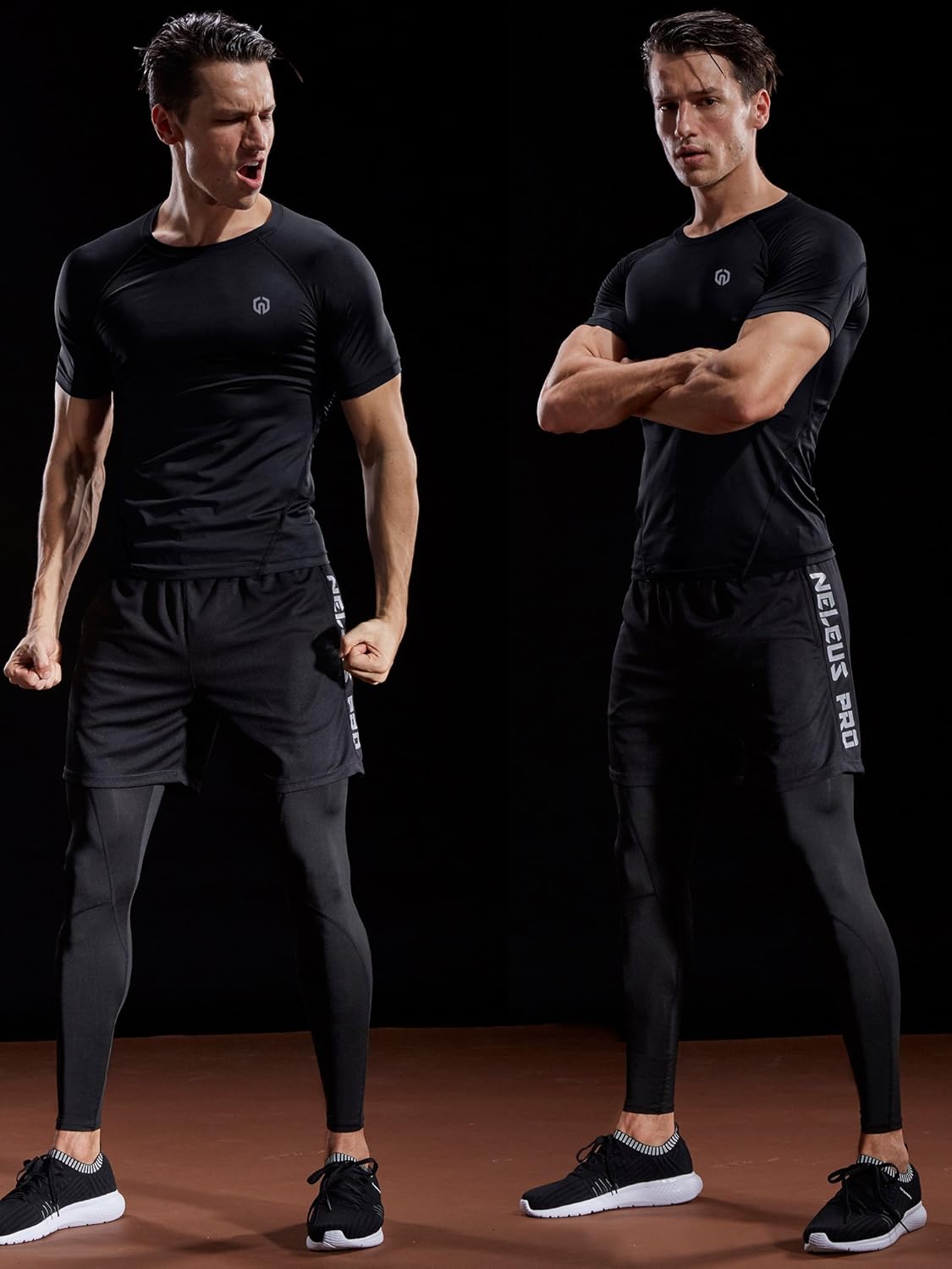 Men's Compression Baselayer Athletic Performance T-Shirts