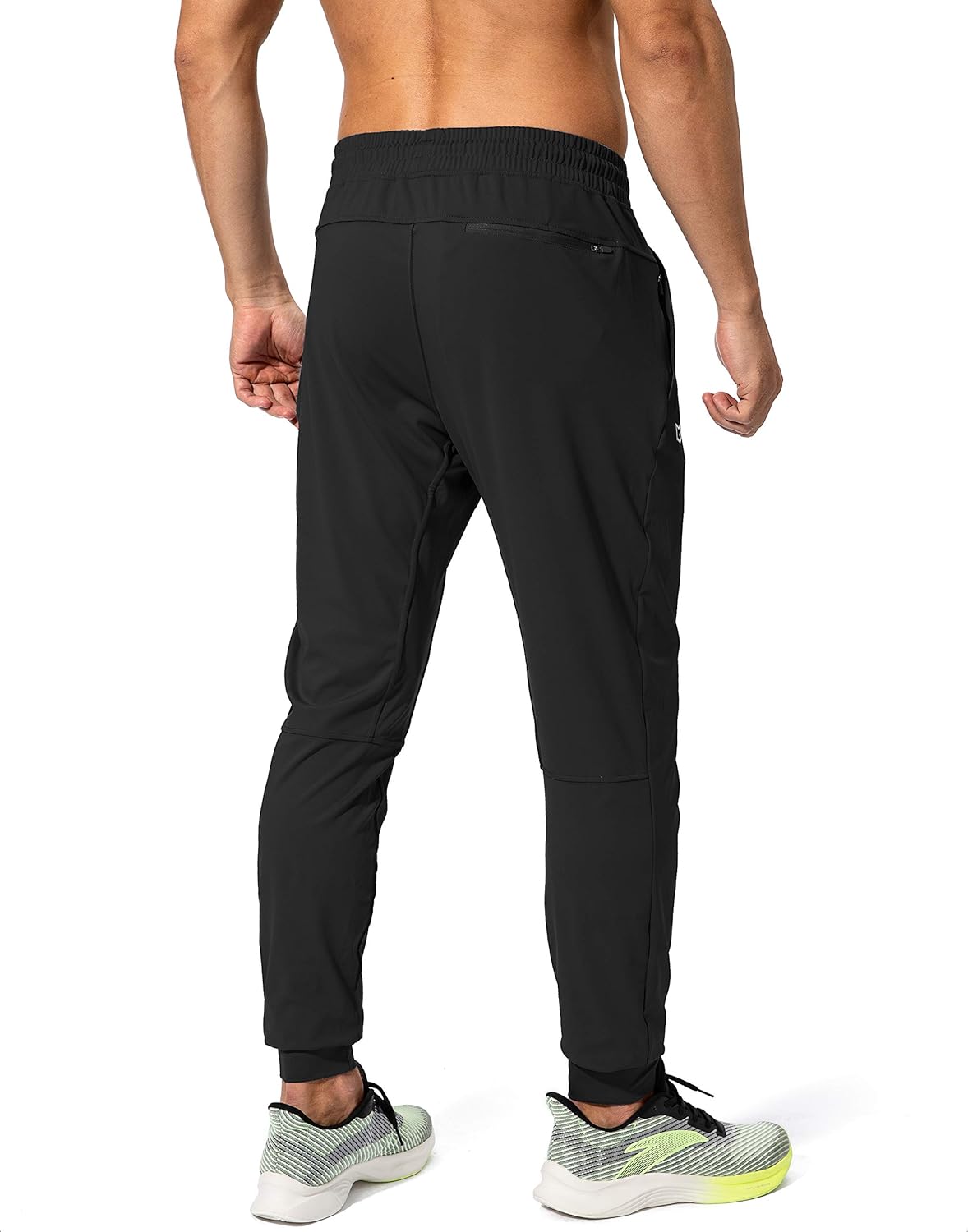 Men's Athletic Sweatpants with Zipper Pockets for Training, Soccer, Running, and Workouts