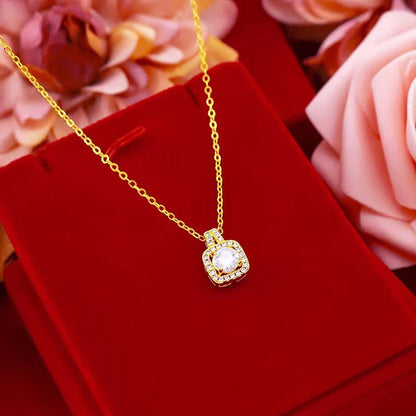 Elegant Gold Zircon Jewelry Set: Choker Necklace, Stud Earrings & Statement Wedding Ring for Women